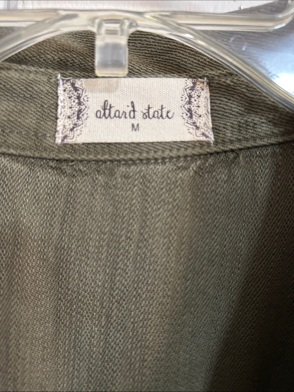 ALTAR’D STATE • Olive Green Utility Jacket - Women's Casual Button Down Jacket - Picture 6 of 8